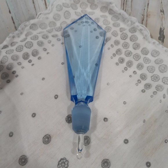 Vintage Crystal Morlee Czech Perfume Bottle w/ Stopper - Picture 7 of 8